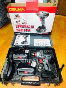 OSUKA บล็อกแบตเตอรี่ รุ่นใหม่ บล็อกไร้สาย สีเทา 20V บล็อกแบต 4 หุน 1/2" แบต2ก้อน แบตทรงพลัง แรงกว่าเดิม รุ่น OSID-520