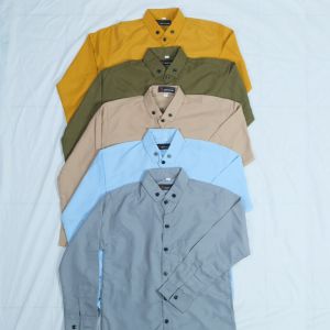 Kemeja Polos Anak Laki Laki Lengan Panjang Usia 1-15 Tahun Katun Premium Casual Formal