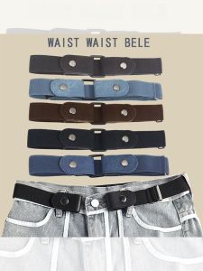 เข็มขัดยืดหยุ่นสำหรับใส่กับกางเกงยีนส์สำหรับผู้ชายและผู้หญิง เข็มขัดหนังแบบปรับได้ หัวเข็มขัดแบบปรับได้ สไตล์เกาหลี ฤดูใบไม้ร่วง 2023