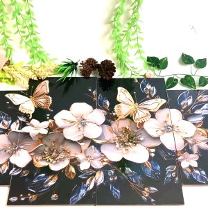 RUNABEE HIASAN DINDING SET BESAR ABSTRAK 3D REALISTIK VIEW PAJANGAN DINDING KAYU MINIMALIS