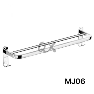 ✨Q&X-2023✨ราวแขวนผ้าสแตนเลส 304 ไม่ต้องเจาะริด 60cm แบบสองแท่ง ติดผนังห้องน้ำ/โรงแรมMJ06