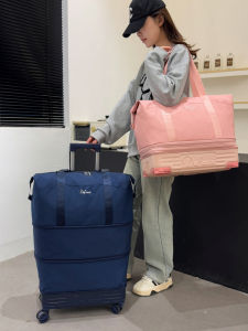 Large Capacity Expandable Travel Bag with Foldable Handle Single Shoulder Bag for School And Business Trip Oxford Cloth Bag