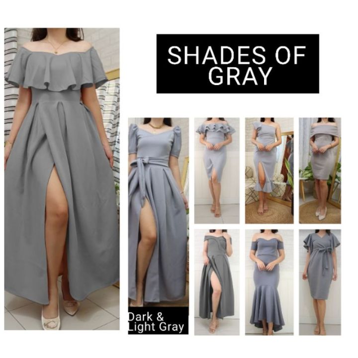 Cocktail dress color clearance gray