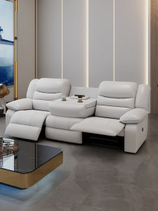 First-Class Space Sofa Cabin Luxury Leather Casual Cinema Sofa Smart Charger Lazy Sofa Modern Simple Style L-Shaped Sofa