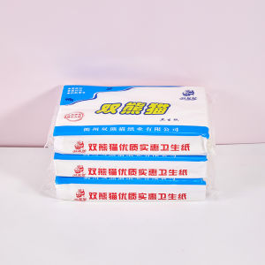 Double Panda 300g Quick Dissolving Toilet Paper Bathroom Use Creased Paper Home Use Household Waste Not Separated