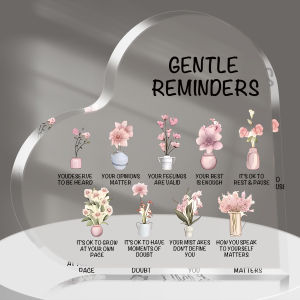 Positive Affirmations Gifts for WomenGentle Reminders Acrylic Plaque Sign Psychology Therapist Mental Health Office Decor Sign