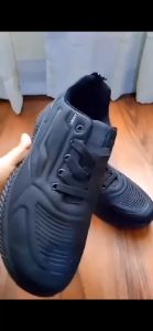 Sepatu Sekolah Anak Laki Laki Cowok SMP SMA Hitam Polos