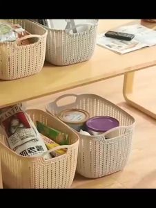 Keranjang Penyimpanan Rak Anyaman Penyimpanan Persegi Sedang Medium Basket TY-6347