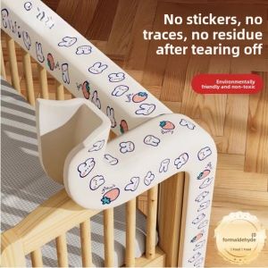 Baby Proofing Edges Soft Bumper Tape Non-Toxic Chewable No Trace No Glue Needed Infant Bed Rail Protection Environmentally Friendly