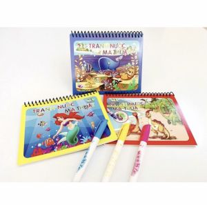 Tranh tô màu - Đồ Chơi Tô Màu Ma Thuật Vẽ Nước Tự Xóa Dùng Nhiều Lần Giúp Bé Rèn Kỹ Năng Tô Vẽ
