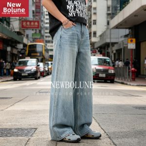NEW BOLUNE | Summer Vintage Baggy Straight Jeans for Men