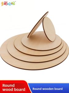 Hand-Painted DIY round Wood Slice Thin Plywood Material for Craft Making Beech Wood Board Art Painting Tool Accessories