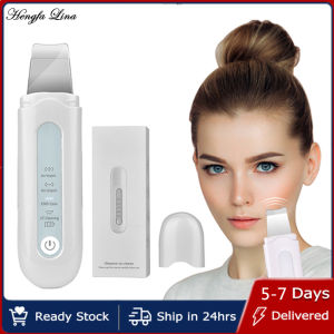 Hengfa Lina Face Ultrasonic Skin Scrubber Cleaner Ion Acne Blackhead Remover Peeling Shovel Cleaner Facial Massager Skin Scrubber Lift