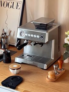 Mesin espresso / Otomatis /Rumah / Baru digiling / Penggiling/ Komersial / Buih susu kukus