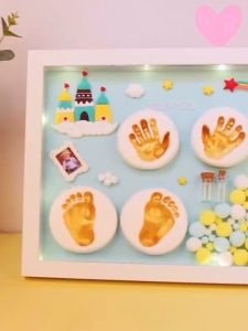 พร้อมส่งในไทย🎉 ชุดปั้มมือเท้า เด็กแรกเกิด กรอบมือเท้า เด็กทารก อุปกรครบ 12นิ้วแถมไฟ ทุกชิ้น ของขวัญ เด็กแรกเกิด กรอบรูป