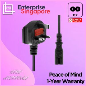 Singapore Safety Mark TV Power Cable Also Support PS4 PS5 Speaker Printer Charger Power Cord C7