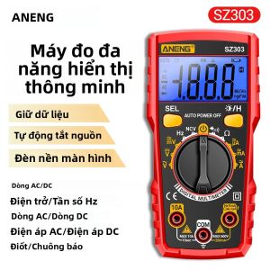 Máy Đo Vạn Năng Kỹ Thuật Số Thông Minh ANENG SZ303 1999 Số Đo Chuyên Nghiệp Đo Điện Áp Dòng Điện Xoay Chiều/một Chiều Có Chức Năng Lưu Trữ Dữ Liệu Độ Chính Xác Cao