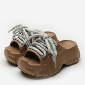 Mimainlin Womens Summer Outdoor Slip-On Shoes Heightening Anti-Slip Platform Flats EVA Material Comfortable Casual Footwear