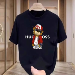 Luxury Brands Cute Bear Print Mens T-shirt Summer Graphic Fashion Womens T-shirt Womens Wear