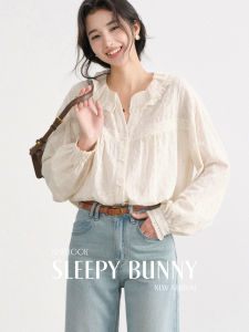 Cotton Hollow-out Embroidered Womens Shirt