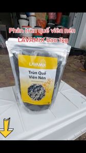 Phân Trùn Quế Viên Nén Lavamix - Gói 1kg Phân Dạng Viên Nén Hữu Cơ Giàu Dinh Dưỡng Cải Tạo Đất