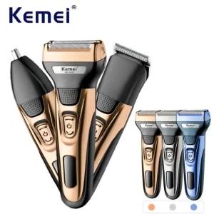 Kemei | Máy Cạo Râu Kemei KM-1429 Dành Cho Nam Máy Cắt Tóc Mũi Bằng Điện Chuyên Nghiệp Máy Cắt Tóc Mặt 3 Trong 1 Có Thể Sạc Lại Cạo Râu Ướt/khô