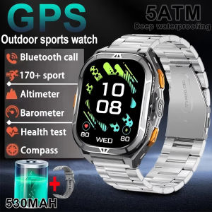 2025 NEW Smartwatch 5ATM Waterproof GPS Dual-Frequency tracking 1.96" AMOLED 530mAh Compass 170+ Sports Fitness Tracker cycling