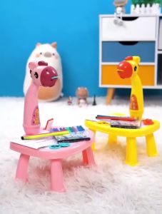 โต๊ะโปรเจอเตอร์วาดภาพ LED PROJECTOR ART DRAWING โต๊ะวาดภาพมีเสียงดนตรี มีภาพตัวอย่างถึง 24 รูป ของเล่นเสริมทักษะการเรียนรู้