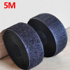 1/5/10M Sew-On Hook & Loop Tape | Non-Adhesive Magic Nylon Fabric Strap 20-50mm Wide Fastener for DIY Craft/Sewing/Home Decor