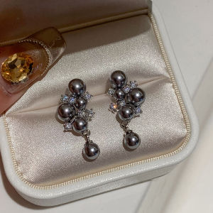 CAFFTI | High-end Luxury Elegant Pink Pearl Grape Earrings