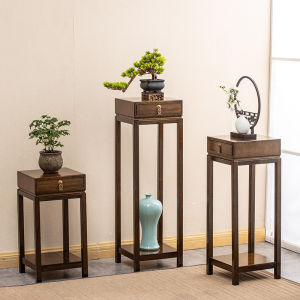 New Chinese Style Wooden Drawer Flower Stand