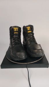 Sepatu Pria Boots Safety Cat Gior Kulit Berkualitas Ujung Besi Outdoor Proyek Hiking Bikers Touring