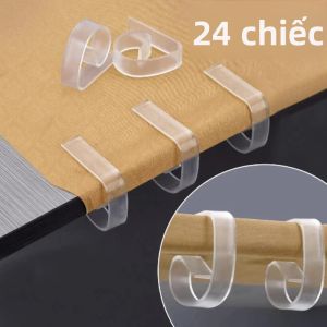 Chống Trơn Trượt Nhựa Trong Suốt Khăn Trải Bàn Kẹp Giá Đỡ Bàn Kẹp Cho Tiệc Dã Ngoại Cưới Dạ Hội-Gói 10