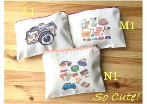Cosmetic Bag Dog Cat Owl Printed Pouch Stationery Pencil Case Lifestyle Cute Pouch Canvas Pouch Zip Pouch Key Pouch Accessories Bag MyGiftsKingdom
