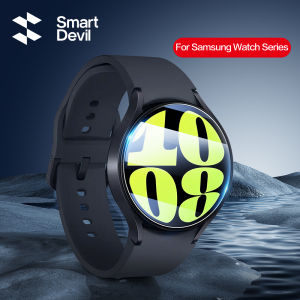 SmartDevil อุปกรณ์ป้องกันหน้าจอสำหรับนาฬิกา Samsung Watch 8 Samsung Watch 8 Classic Samsung Watch 8 Ultra Watch 7 Ultra 6 Samsung Watch 5 Samsung Watch 4 47mm 44mm 40mm กระจกนิรภัยคลุมทั้งหมด