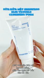 Sữa Rửa Mặt Ngăn Ngừa Mụn Innisfree Bija Trouble Cleansing Foam 150g