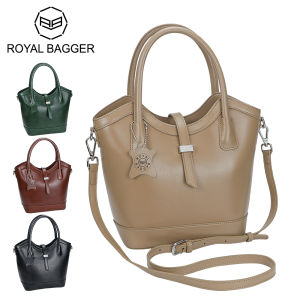 Royal Bagger Vintage Top-Handle Bags for Women Genuine Leather Crossbody Shoulder Bag Casual Bucket Handbag 1806