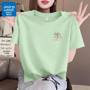 Jeanswest | Áo Thun Cotton Mỏng Màu Pastel Tay Ngắn