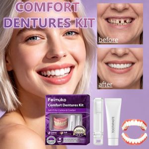 Full Mouth Temporary Teeth Modification Kit Snap On Smile Veneers For Gaps Chipped Teeth Comfort Fit Easy DIY Denture Repair Kit