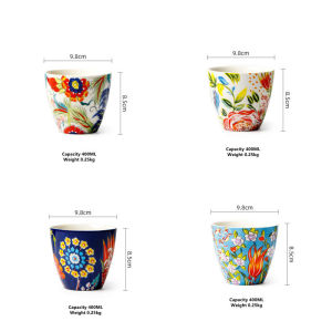 OMK American Style Underglaze Ceramic Teacup 400ML Coffee Cup Mug