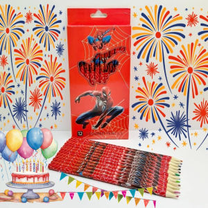 Hot Toys | Spider Man Cartoon 12 Color Pencil Random Multi Brand Mixed Color Pencil School Office Artist Drawing Pencil