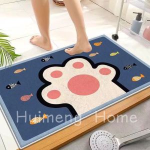 Cute cartoon Bathroom Rug Machine Washable Bathroom Floor Mat  Soft Absorbent Non-Slip Bath Rug