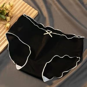 Antibacterial Ice Silk Womens Underwear Triangle Shorts Cotton Crotch Comfortable Breathable Feminine mid Waist Briefs