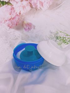 Termurah tempat bedak ekonomis isi 1 / puff tepuk bedak bayi / wadah kotak bedak murah