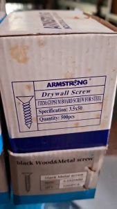 Black Screw Wood /Steel( Sold per box)