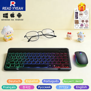 Backlit Keyboard Mouse For iPad Xiaomi Samsung iOS Android Windows Tablet Phone Laptop Bluetooth Wireless Keyboard Rechargeable