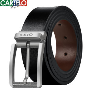 CARTELO | Dây Nịt Da Thật Đen Thời Trang Nam