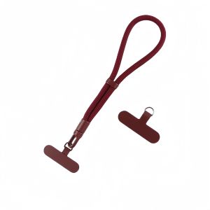 Dây Đeo Điện Thoại Di Động Màu Đỏ Cao Cấp Có Khóa Điều Chỉnh Được Dây Đeo Điện Thoại Chống Rơi Đeo Chéo Có Thể Thắt Lưng Phụ Kiện Cho Nữ