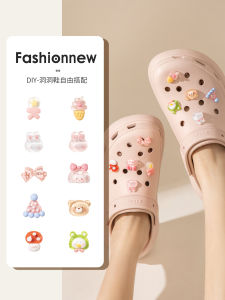 Cute Crystal Detachable Shoe Buckle Accessory Slippers Shoe Flowers DIY Decorative Parts Card Buckle Summer 2024 Fashion