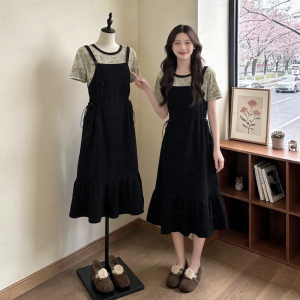 Flattering Summer Strap Dress with Adjustable Waist and Tummy Coverage